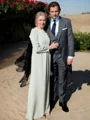 A-line kjole kjole Øse Gulvlengde Chiffong Brudens Mor Kjole