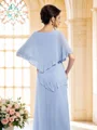 Sheath Båthals Ankel-Lengde Chiffong Brudens Mor Kjolees