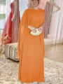 Sheath Scoop Gulvlengde Chiffong Brudens Mor Kjolees Med Volanger