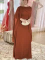 Sheath Scoop Gulvlengde Chiffong Brudens Mor Kjolees Med Volanger