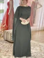 Sheath Scoop Gulvlengde Chiffong Brudens Mor Kjolees Med Volanger