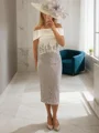 Sheath Bare Skuldre Te-Lengde Blonder Brudens Mor Kjolees