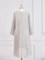 Sheath Båthals Kort/Mini Chiffong Brudens Mor Kjolees med Applikasjoner Blonder