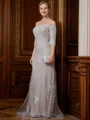 Sheath Bare Skuldre Sweep/Børste train Blonder Applikasjon Brudens Mor Kjolees