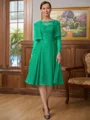A-line kjole Scoop Knelengde Chiffong Brudens Mor Kjole med Blonder