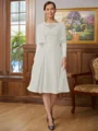 A-line kjole Scoop Knelengde Chiffong Brudens Mor Kjole med Blonder