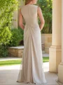 Sheath V-hals Gulvlengde Chiffong Brudens Mor Kjole med Ruched