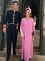 A-line kjole Båthals Gulvlengde Chiffong Brudens Mor Kjole
