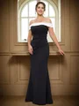 Sheath Bare Skuldre Gulvlengde Strekk Crêpe Brudens Mor Kjole