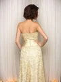 A-line kjole Sweetheart Gulvlengde Satin Brudens Mor Kjolees