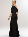 Sheath En skuldret Kortermer Volanger Gulvlengde Strekk Crêpe Brudens Mor Kjole