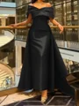 A-line kjole Spaghetti Volanger Bane-tog Satin Korsett Ballkjole
