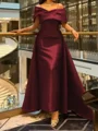 A-line kjole Spaghetti Volanger Bane-tog Satin Korsett Ballkjole