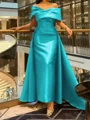 A-line kjole Spaghetti Volanger Bane-tog Satin Korsett Ballkjole