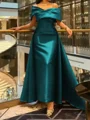 A-line kjole Spaghetti Volanger Bane-tog Satin Korsett Ballkjole