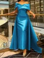 A-line kjole Spaghetti Volanger Bane-tog Satin Korsett Ballkjole