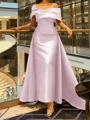 A-line kjole Spaghetti Volanger Bane-tog Satin Korsett Ballkjole