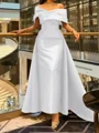 A-line kjole Spaghetti Volanger Bane-tog Satin Korsett Ballkjole
