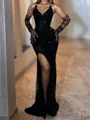 Sheath Sweetheart Paljett Gulvlengde Ballkjole