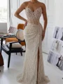 Sheath Sweetheart Rhinen Stein Sweep/Børste train Tyll Ballkjole