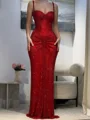 Sheath Sweetheart Paljett Gulvlengde Ballkjole