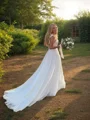 A-line kjole Sweetheart Sweep/Børste train Organza Brudekjoleres