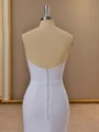 Sheath Strekk Crêpe Rett Plissert Bane-tog Brudekjoler