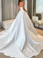 A-line kjole Rett Bane-tog Satin Korsett Brudekjoler
