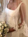 A-line kjole Stropper Bue Bane-tog Satin Korsett Brudekjoler