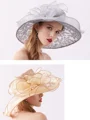 Damer Glamourøse Organza Silke Blomst Justerbare Kentucky Derby Hatter/Te Party Hatter