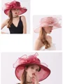 Damer Elegante Organza Silke Blomst Justerbare Kentucky Derby Hatter/Te Party Hatter
