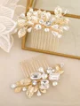Charming Alloy With Rhinestone Combs & Barrettes