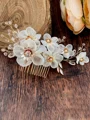 Elegant Alloy With Silk Flower Combs&Barrettes