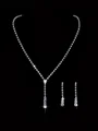 Trendy Kobber Med Rhinestone Smykkesett For Damer