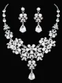 Luksuriøse Legering Med Rhinestone Smykkesett For Damer