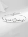 Elegant sølv med rhinestone armbånd