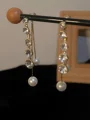 Fascinerende legering med rhinestone øredobber
