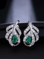 Praktfulle legering med rhinestone øredobber