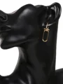 Grasiøse metall med rhinestone øredobber