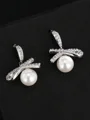 Delikate kobber med rhinestone øredobber
