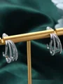 Sjarmerende metall med rhinestone øredobber