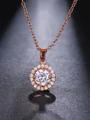 Mote legering med rhinestone halskjede