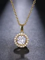 Mote legering med rhinestone halskjede