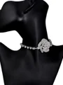 Elegant Legering med Rhinen Stein Halskjede