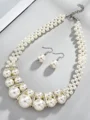 Pen Legering med Etterligning Perle Juvelry Set