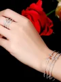 Enkel Kopper med Rhinen Stein Bracelets