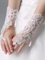 Stilige Blondehansker Med Rhinestones