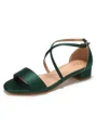 Kvinner Satin Peep Toe Chunky Heel Bryllupssko