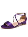 Kvinner Satin Peep Toe Chunky Heel Bryllupssko