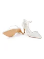 Kvinners Tyll Closed Toe med Imitation Pearl Stiletthal Sko